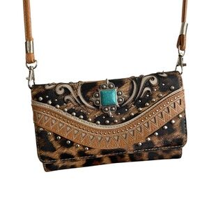 Brown and Black Western Women's Bag
